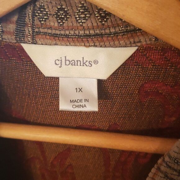 Beautiful CJ Banks Tapestry Jacket Sz 1X - Picture 4 of 6